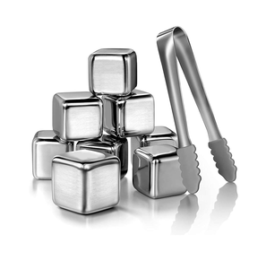 Cubitos de hielo de acero inoxidable Venta directa de fábrica 304 Cubitos de hielo de whisky de acero inoxidable Venta caliente - Product Image 1