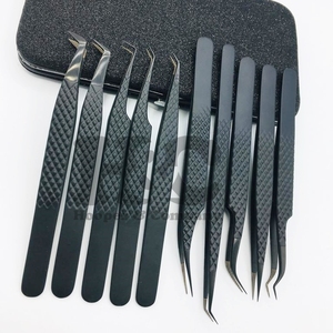 แหนบต่อขนตาปลายไฟเบอร์คุณภาพระดับพรีเมียมแหนบแบบยั่งยืนสีดำด้านมีเส้นใยแข็งแรงยึดโลโก้ตามสั่ง - Product Image 6