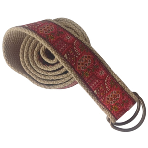 2025 ceinture réglable ceinture en Polyester Nylon durable ceinture en tissu extensible extérieur avec double anneau en D boucles pointe en métal - Product Image 1
