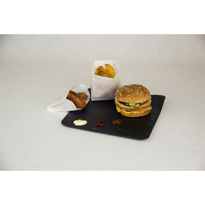 Sac en papier blanc anti-graisse 12+6x12cm pour restauration rapide 2000pcs B2B - Product Image 1