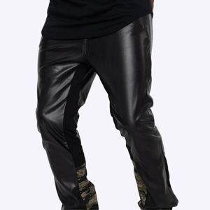 กางเกงขาบานหนังผู้ชายมีสไตล์ - กางเกงทรงระฆังสไตล์เรโทรคุณภาพสูงสําหรับการสวมใส่ที่ทันสมัยและลําลอง - Product Image 3