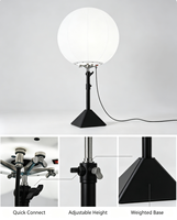 Ballon LED Gonflable Étanche de 1,8 à 2,4 m avec Support, Globe Lumineux pour Événements Extérieurs, Mariages, Fêtes, Scènes et Festivals