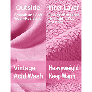 Pull à capuche vintage unisexe avec logo de créateur en vrac et en vrac sweats à capuche pour hommes noir vierge poids lourd délavé à l'acide surdimensionné personnalisé - Product Image 4