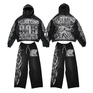 Chándal con Diseño Personalizado, Serigrafía y Pedrería, Diseño Moderno, Tejido Cálido, para Ropa Urbana, Unisex - Product Image 1