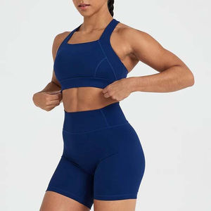 Sujetador deportivo para mujer, pantalones cortos, conjunto de Yoga, 2 piezas, gimnasio, Fitness, conjunto de ropa deportiva para entrenamiento, correr, Yoga, ejercicio - Product Image 6