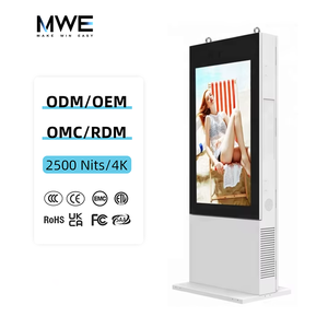 MWE 55 pulgadas al aire libre impermeable LCD publicidad pantalla Android señalización <span class=keywords><strong>Digital</strong></span> tótem quiosco con Ip65 <span class=keywords><strong>exterior</strong></span> táctil - Product Image 1