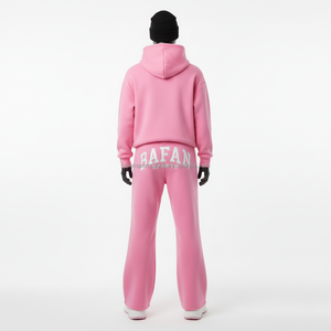 Pantalon ample en molleton doux épais 330 GSM rose, style tendance, coupe ample, patch brodé, design personnalisé, style tendance, pantalon pour homme lavé - Product Image 5