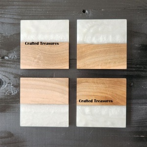 Vente en gros ensemble moderne de 6 pièces avec support nacre incrustation sous-verres vadrouille MDF tapis de table décor napperon pour cadeau de l'Aïd arabe - Product Image 4