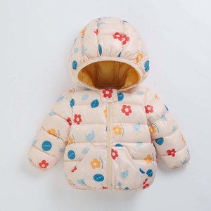 Chaqueta acolchada de invierno personalizada de alta calidad para niños y bebés, chaqueta acolchada cálida brillante con cremallera para niños - Product Image 2