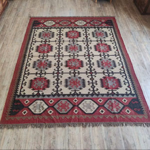 Taille personnalisée bohème laine Jute Kilim tapis Vintage zone décor à la maison pour chambre porte salon avec touche faite à la main - Product Image 1