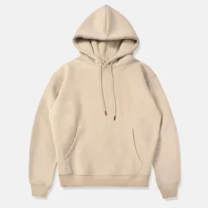 Unisex <b>Pink</b> Hooded <b>Sweatshirt</b> Oversized Fit Solid Colour Casual Fleece Hoodie With Front Pocket Autumn Wear 2027 - Product Image 3