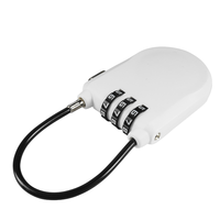 Cadenas antivol léger blanc pour AirTag, coque rigide en ABS, modèle personnalisable ARV-S41004 pour usage intérieur/extérieur public