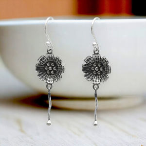 Plata de Ley 925 oxidada, aspecto artesanal indio, joyería artesanal, precio directo de fábrica, proveedores a granel, pendientes étnicos para ella - Product Image 2