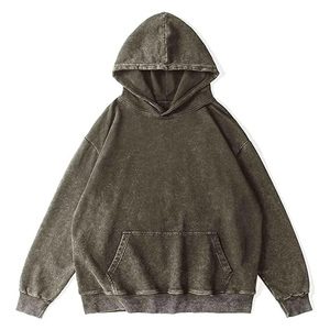 Custom Acid <b>Washed</b> Men's Hoodie Winter Sweatshirt Logo Printing Polyester/Cotton Streetwear Screen Print Hoodie Usaze Sports - Product Image 1