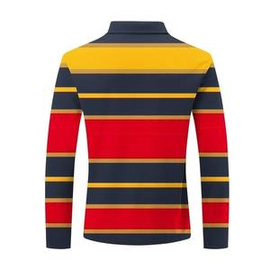 Polos de manga larga para hombre en blanco de alta calidad, polos de manga corta transpirables antiarrugas con botones - Product Image 6