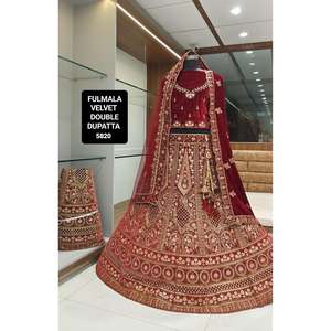 Lehenga Choli de estilo tradicional de alta calidad para celebraciones de bodas y aniversarios, decoración de ropa nupcial India - Product Image 6