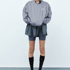 Sudadera de mujer con hombros descubiertos personalizada nueva al por mayor sudadera informal de manga larga con cuello ancho y hombros descubiertos sudadera de mujer con estampado de logotipo personalizado - Product Image 3