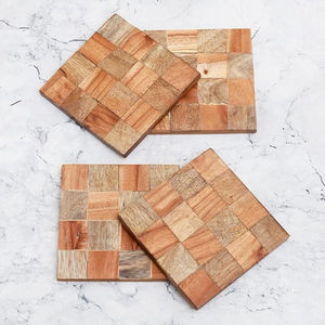 Dessous de verre décoratifs en bois pour table à manger de cuisine au design moderne Matériau en bois de qualité supérieure avantageuse Meilleure vente - Product Image 4