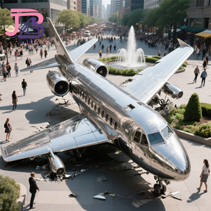 Hàng không chủ đề tượng sân bay thiết bị đầu cuối bằng thép không gỉ máy bay điêu khắc - Product Image 4