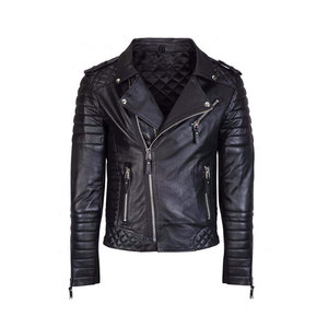 Chaqueta de cuero para hombre de último diseño con logotipo personalizado de manga larga a buen precio disponible para ropa informal chaqueta de cuero para hombre - Product Image 1