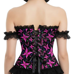 Corset gothique sombre à porter sur le buste pour femmes, vêtements de soirée, fournisseur en gros, OEM/DOM - Product Image 4