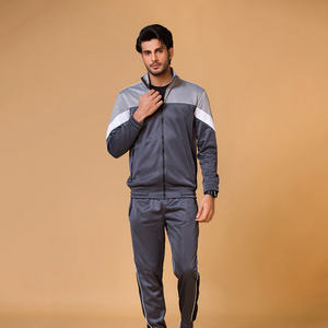 Custom Mens Zipper Track Suit Sets Training Fitness Sports Sweatpants and Hoodie Two Piece Set Tracksuit for Men - Product Image 1