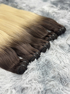 Extensions de cheveux humains vierges de luxe à trame unique, origine vietnamienne premium, texture naturelle douce, lissées, super double drawn - Product Image 6