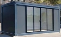 Maison préfabriquée pliable de 40 pieds avec toit à panneaux solaires et système hybride connecté au réseau