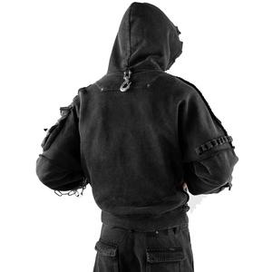 Sudadera con Capucha de Invierno para Hombre, Personalizada, de Alta Calidad, 100% Algodón, Estampado Completo de Grafiti, Lavado Vintage, Estilo Desgastado - Product Image 2