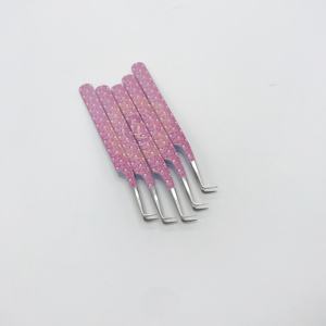 Pince à épiler à pointe de fibre Extension de cils de revêtement de papier personnalisée pince à épiler en acier inoxydable pince à épiler solide pour cils meilleure offre de prix - Product Image 2