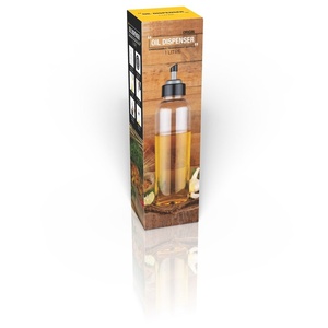 1000ml Transparent Plastic <b>Oil</b> <b>Dispenser</b> with Origin Cap Manual <b>Cooking</b> <b>Oil</b> Container for Kitchen Storage Aalok Brand - Product Image 4