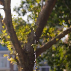 Cadena de Lluvia Decorativa para Jardín Exterior, Reemplazo de Canaletas, Cadena de Flujo de Agua - Product Image 1