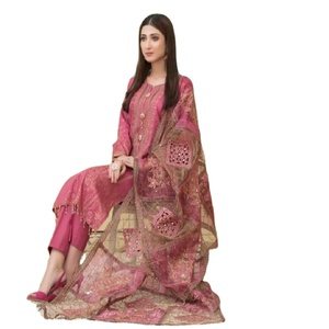 Banarsi — pelouse en Jacquard 3 pièces, costume avec broderie de la marque tawakal TALIA inde & Pakistan, nouvelle collection - Product Image 1