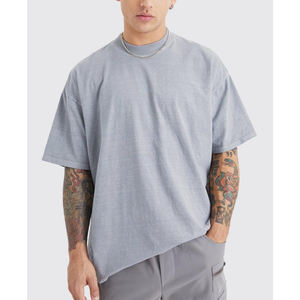 Camisetas de hombre en blanco de algodón 100% de alta calidad, camiseta de gran tamaño de peso pesado, camiseta personalizada con estampado - Product Image 1