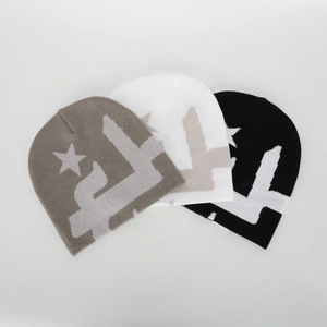 หมวกบีนนี่สไตล์ฮิปฮอปหมวกเล่นสกีฤดูหนาวลายหัวกะโหลกทำจากอะคริลิคใช้ได้ทั้งชายและหญิง - Product Image 1