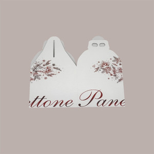 Quadrollo Grafica Idea <b>Red</b> Panettone Box 10 Pieces 24.5x24.5x19 cm Rigid <b>Boxes</b> with Embossing Recycled Materials Aseptic - Product Image 2