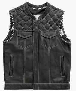 Chaleco de Cuero Genuino Negro Hecho a Mano, Estilo Vaquero Informal de Invierno, Calidad Premium, Estilo Occidental Champ King - Product Image 6