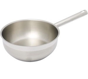 Fournitures pour hôtels Poêle conique en acier inoxydable pour la soupe et le bouillon Poêle à frire Batterie de cuisine Prix d'usine Ensemble de casseroles Marmite - Product Image 1