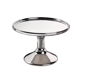 Soporte redondo para pasteles y postres de níquel y metal Soporte para pasteles y cubiertos de metal de forma cuadrada de calidad Hammred a precio competitivo - Product Image 1