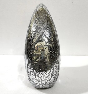 Classic Design Teardrop Aluminium Cremation Urn Embossed Finished Silver Color For Human Ashes <b>Funeral</b> <b>Supplies</b> - Product Image 4