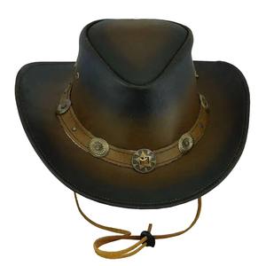 Sombrero de Vaquero de Cuero Vacuno Ecuestre de Moda, Color Personalizado, el Más Vendido, Riendas para Montar a Caballo en EE. UU., Sombreros de Vaquero para Montar a Caballo - Product Image 4