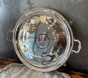 Nouvel arrivage Décoration du festival du Ramadan Plateau rond en laiton de luxe de haute qualité pour le festival du Ramadan Taille et design personnalisés - Product Image 3