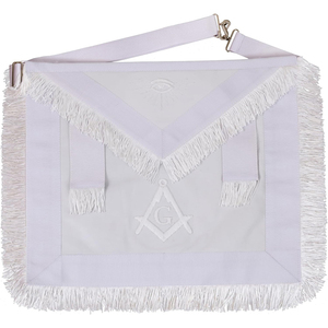 Funeral Master Mason Masonic <b>Apron</b> <b>White</b> - Product Image 3