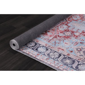 Tapis d'intérieur lavable à rayures grises bohèmes Netline Home Depot, design K1 - Product Image 5