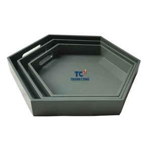 Bandeja de servicio de laca MDF de la mejor calidad Bandeja decorativa de madera hecha a mano al por mayor de Vietnam - Product Image 1