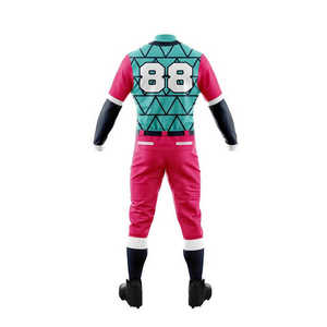 2024 conjuntos de uniformes de béisbol de manga larga transpirables ropa deportiva hecha a medida de alta calidad para hombres con técnica de sublimación - Product Image 5
