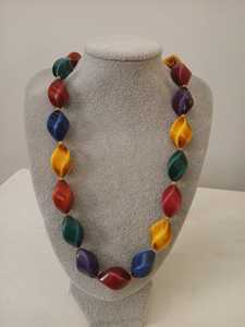 Collar de cuentas de resina multicolor DIY - Product Image 3