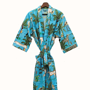 Vestido maxi de algodón indio para mujer para verano ropa de playa Albornoz ropa de dormir otoño y primavera ropa de salón - Product Image 1
