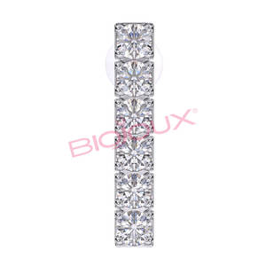 Biojoux Brand BJT221-Pendientes de circonitas en línea de 18mm para mujer Pendientes de tuerca hipoalergénicos - Product Image 1