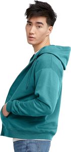 OEM EcoSmart Cotton Fleece Full Zip Hoodie for Men Lightweight Comfortable Sweatshirt Custom Logo for Winter Wholesale Supply - Product Image 5